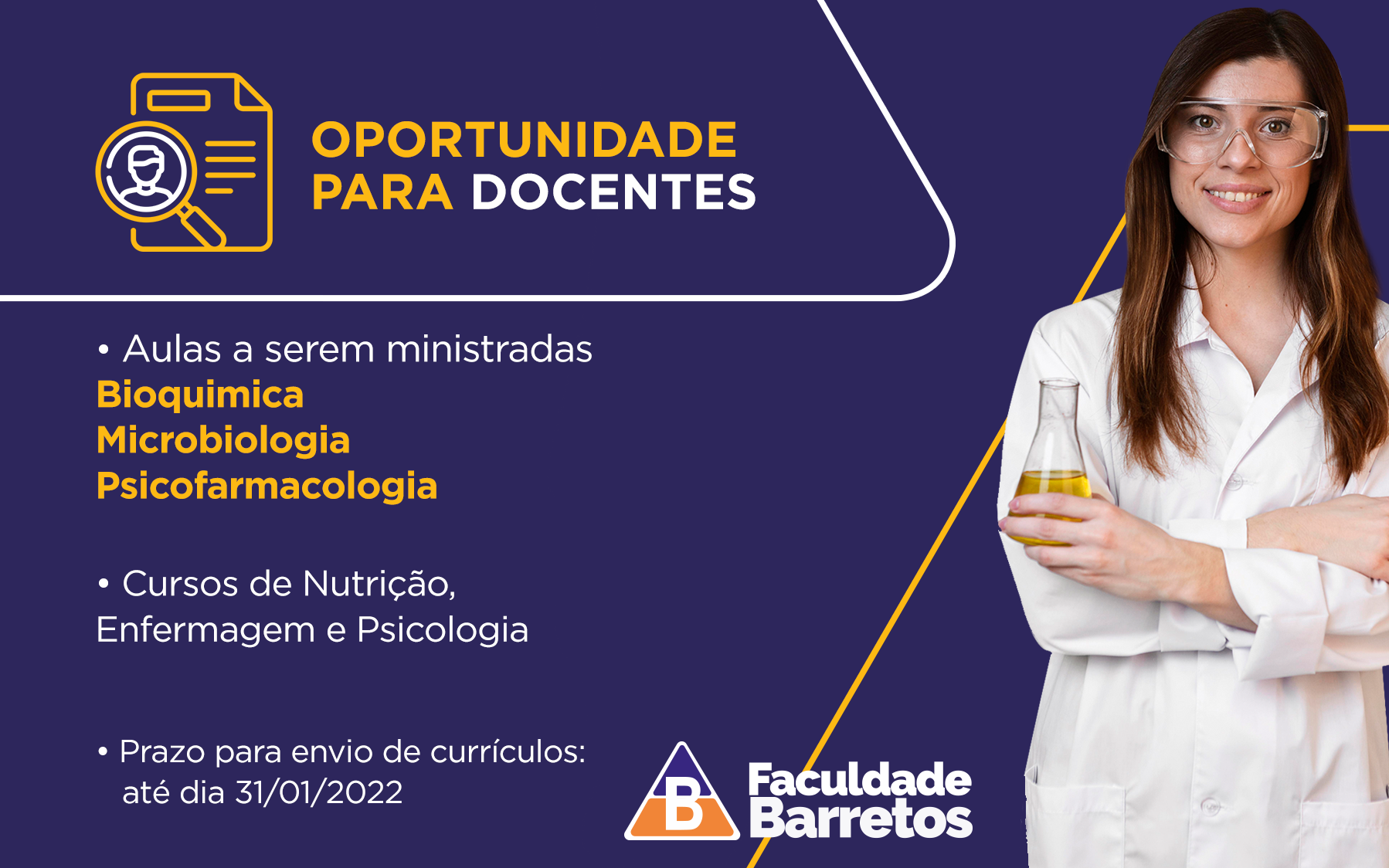 [ENCERRADO] VAGA PARA DOCENTES